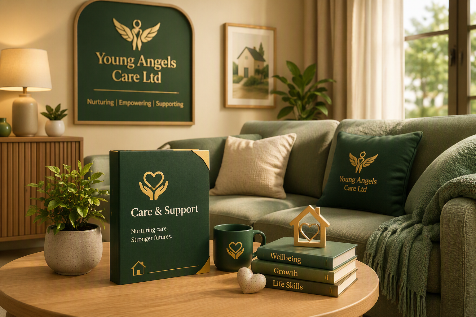 Care and support visual for Young Angels Care Ltd