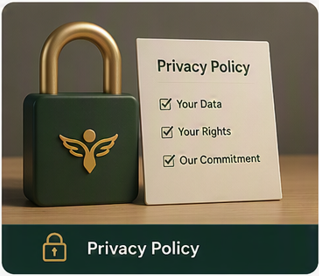 Privacy policy and data protection visual for Young Angels Care Ltd
