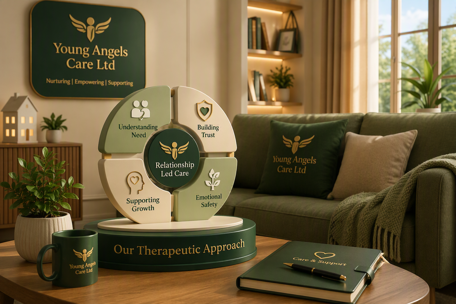 Therapeutic approach visual for Young Angels Care Ltd